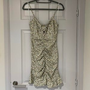 Zara Floral Mini Scrunched Dress